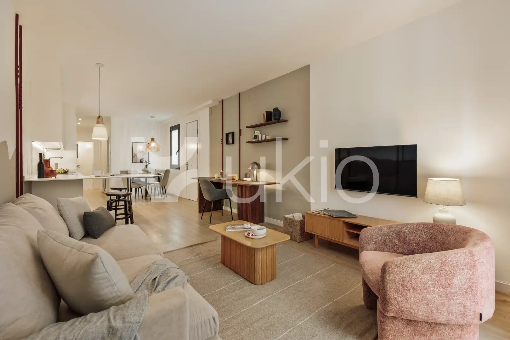 Living room of Apartments for rent in Barcelona  with Heating, Furnished and Oven
