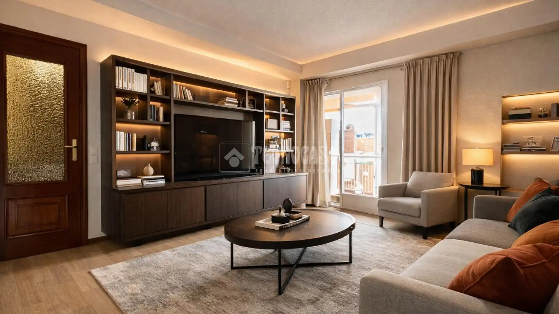 Living room of Flat for sale in  Madrid Capital  with Heating and Parquet flooring