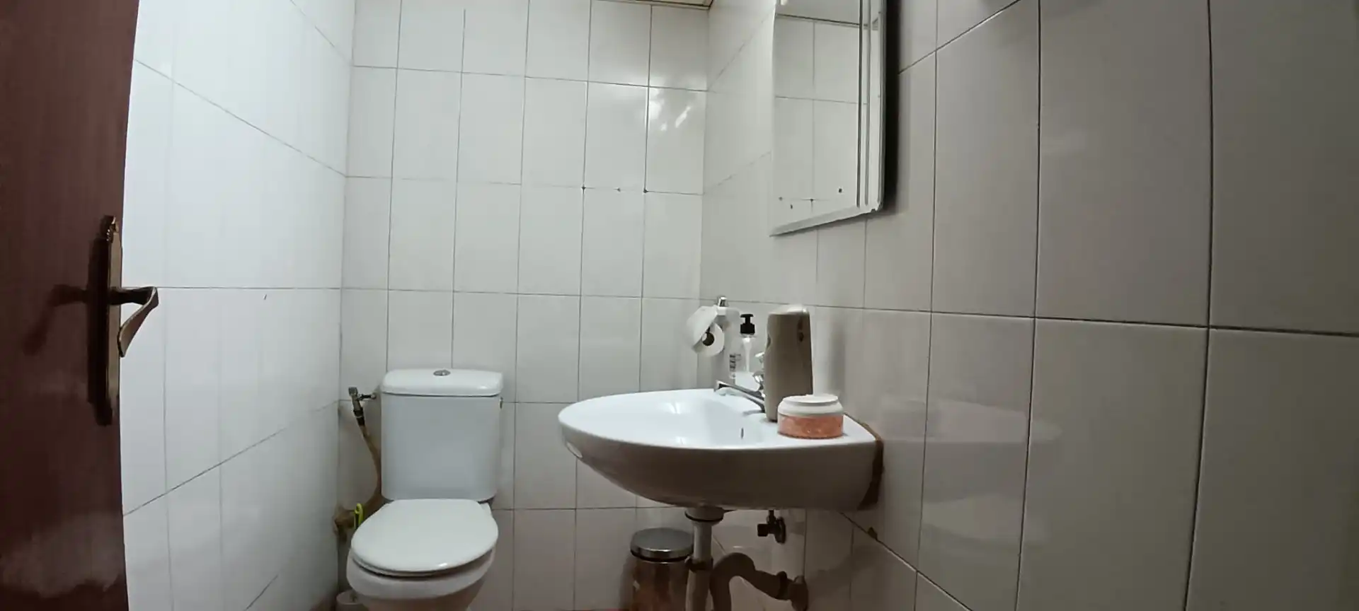 Badezimmer von Wohnung zum Verkauf in Cabañas de Ebro mit Heizung, Abstellraum und Ofen