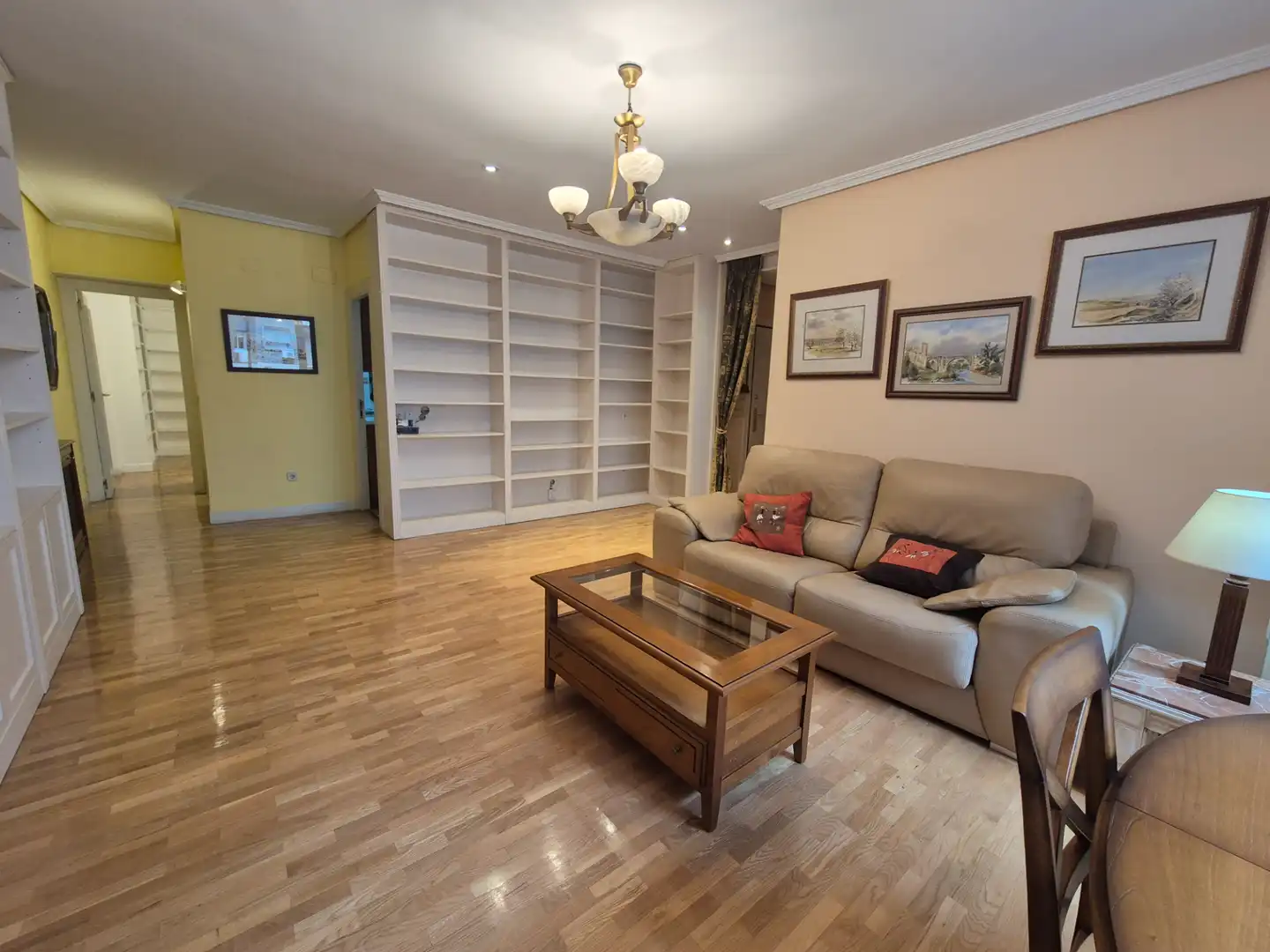Wohnzimmer von Wohnung zur Miete in Madrid mit Klimaanlage, Heizung und Möbliert