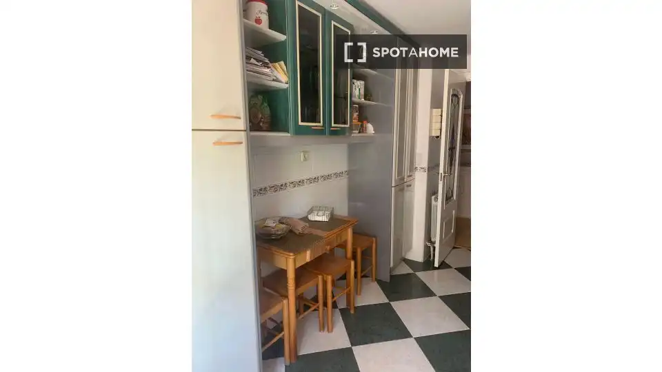 Kitchen of Flat for share in Madrid  with Air Conditioner, Heating and Furnished