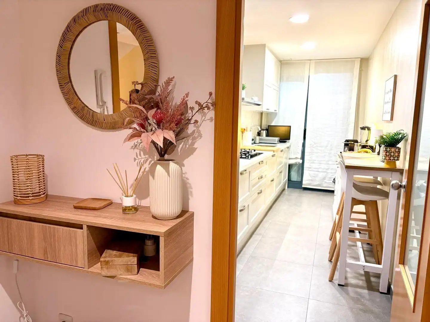 Küche von Wohnung zum Verkauf in Santa Perpètua de Mogoda mit Klimaanlage, Heizung und Privatgarten