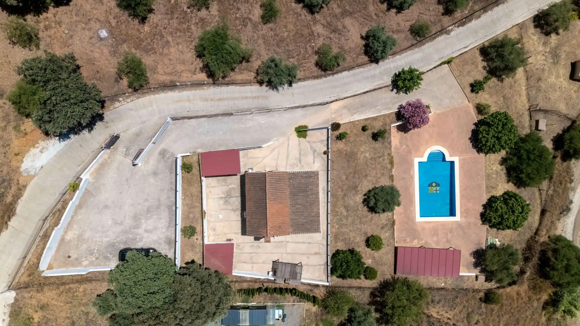 Exterior view of Country homes for sale in Monda  with Air Conditioner, Storage room and Swimming Pool