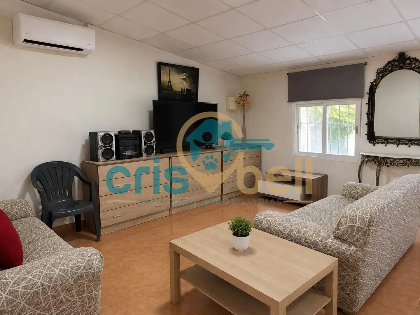 Sala de estar de Casa o chalet en venta en Lorca con Aire acondicionado, Jardín privado y Amueblado