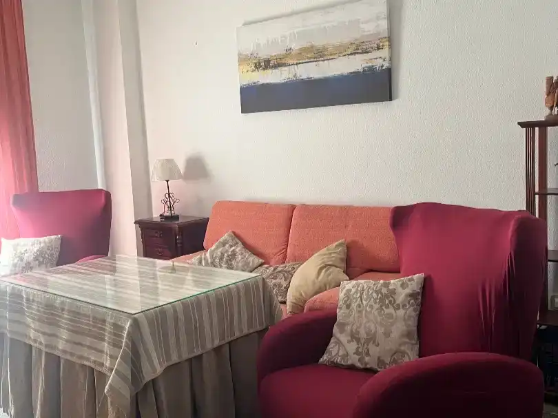 Sala d'estar de Pis de lloguer en Jaén amb Aire condicionat, Moblat i Balcó