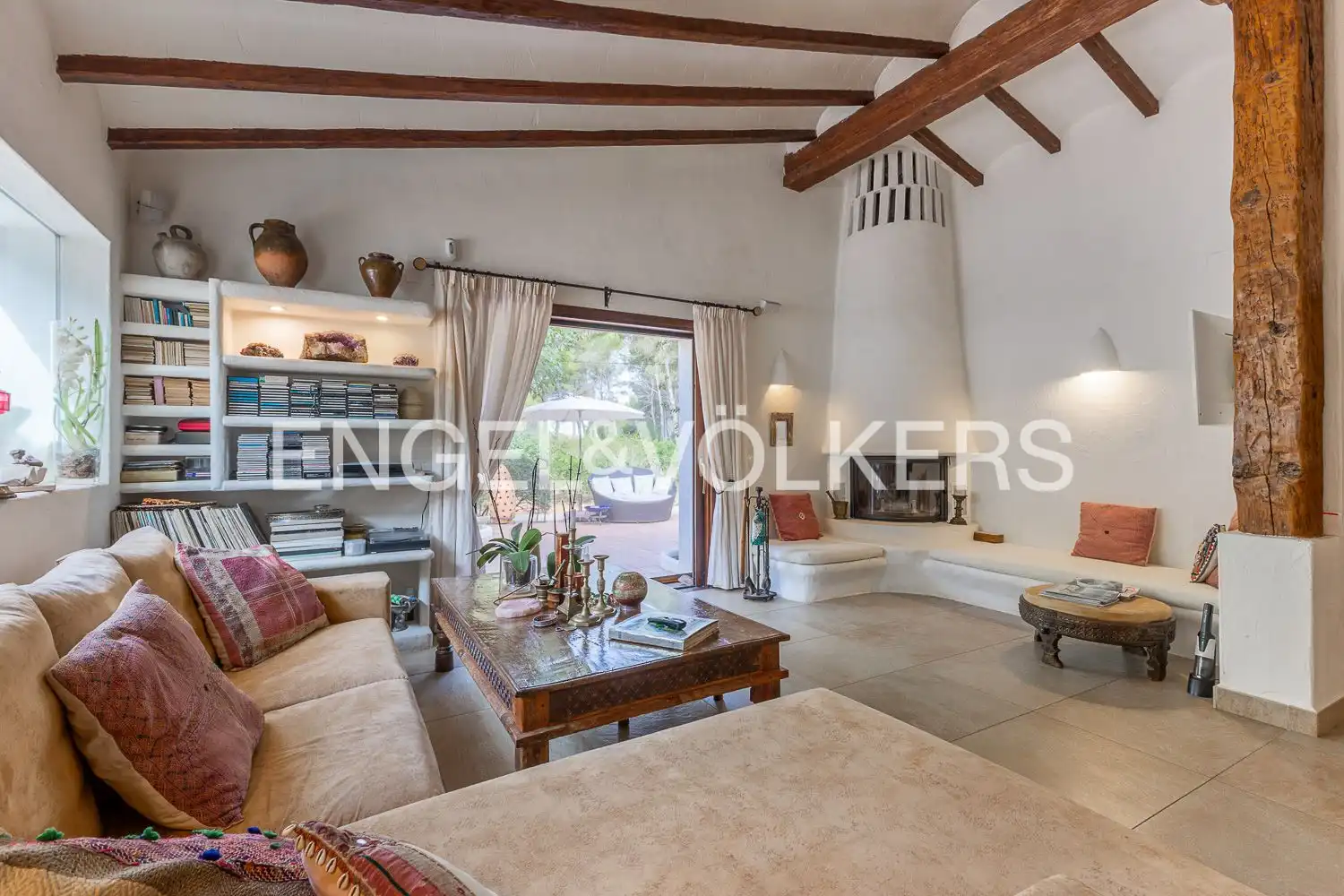 Sala de estar de Casa o chalet en venta en Jávea / Xàbia con Calefacción, Jardín privado y Terraza