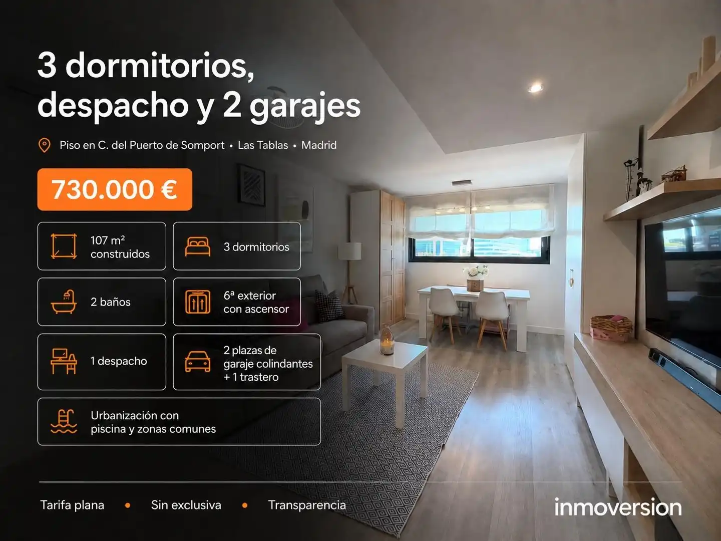 Sala de estar de Piso en venta en Madrid con Aire acondicionado, Calefacción y Trastero