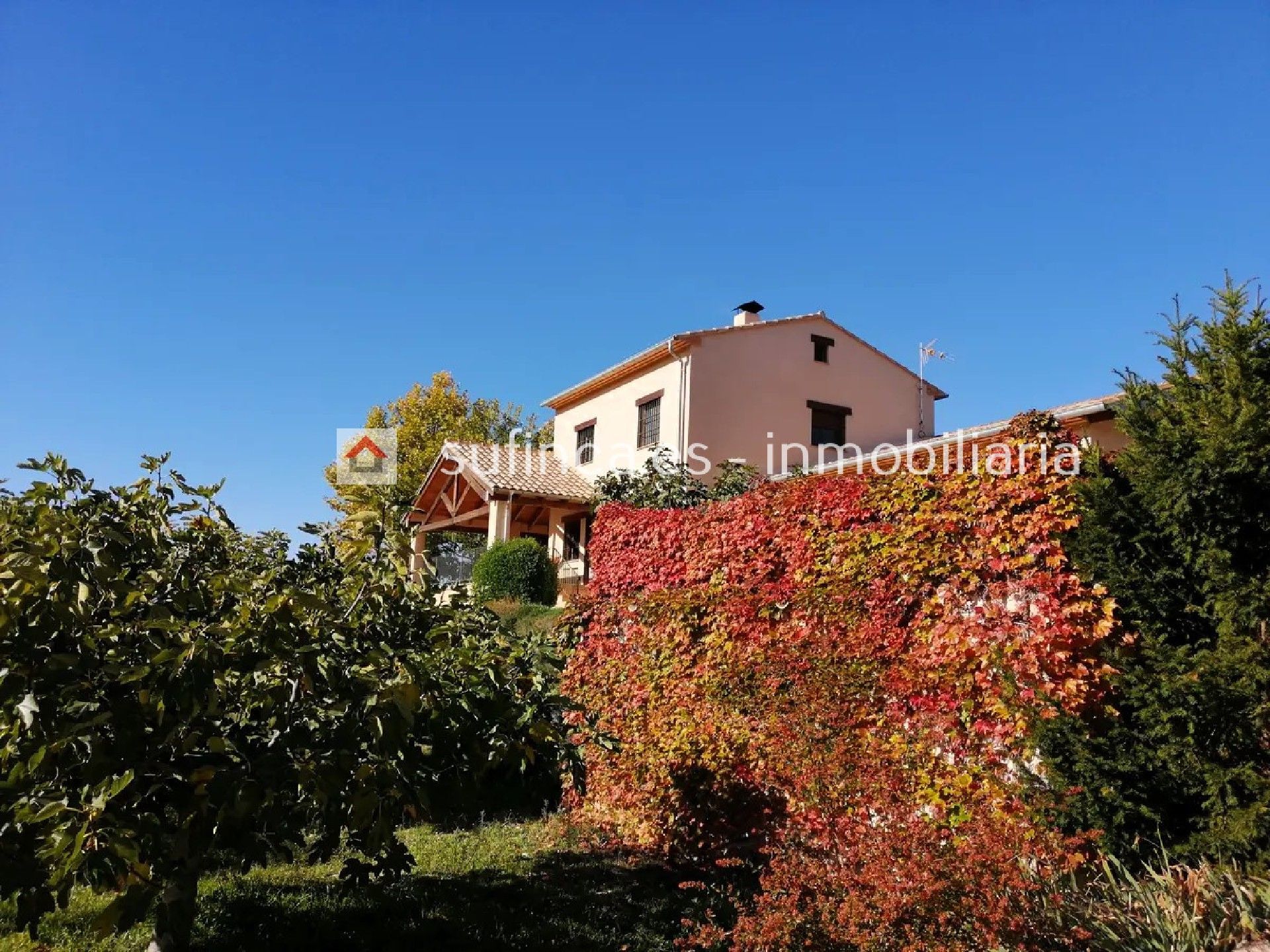 Vista exterior de Casa o xalet en venda en Penàguila amb Calefacció, Jardí privat i Piscina
