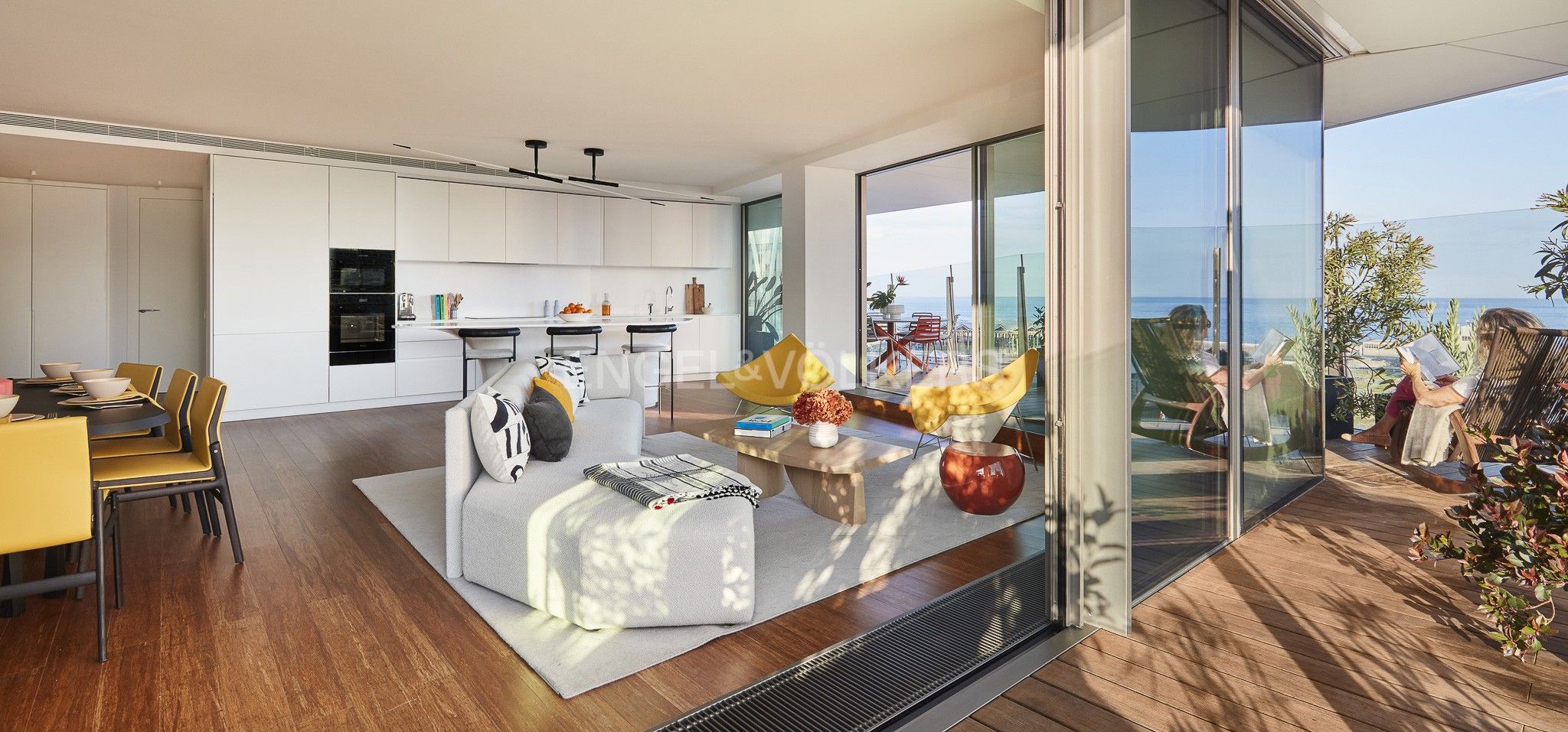 Living room of Flat for sale in  Barcelona Capital  with Air Conditioner, Heating and Parquet flooring