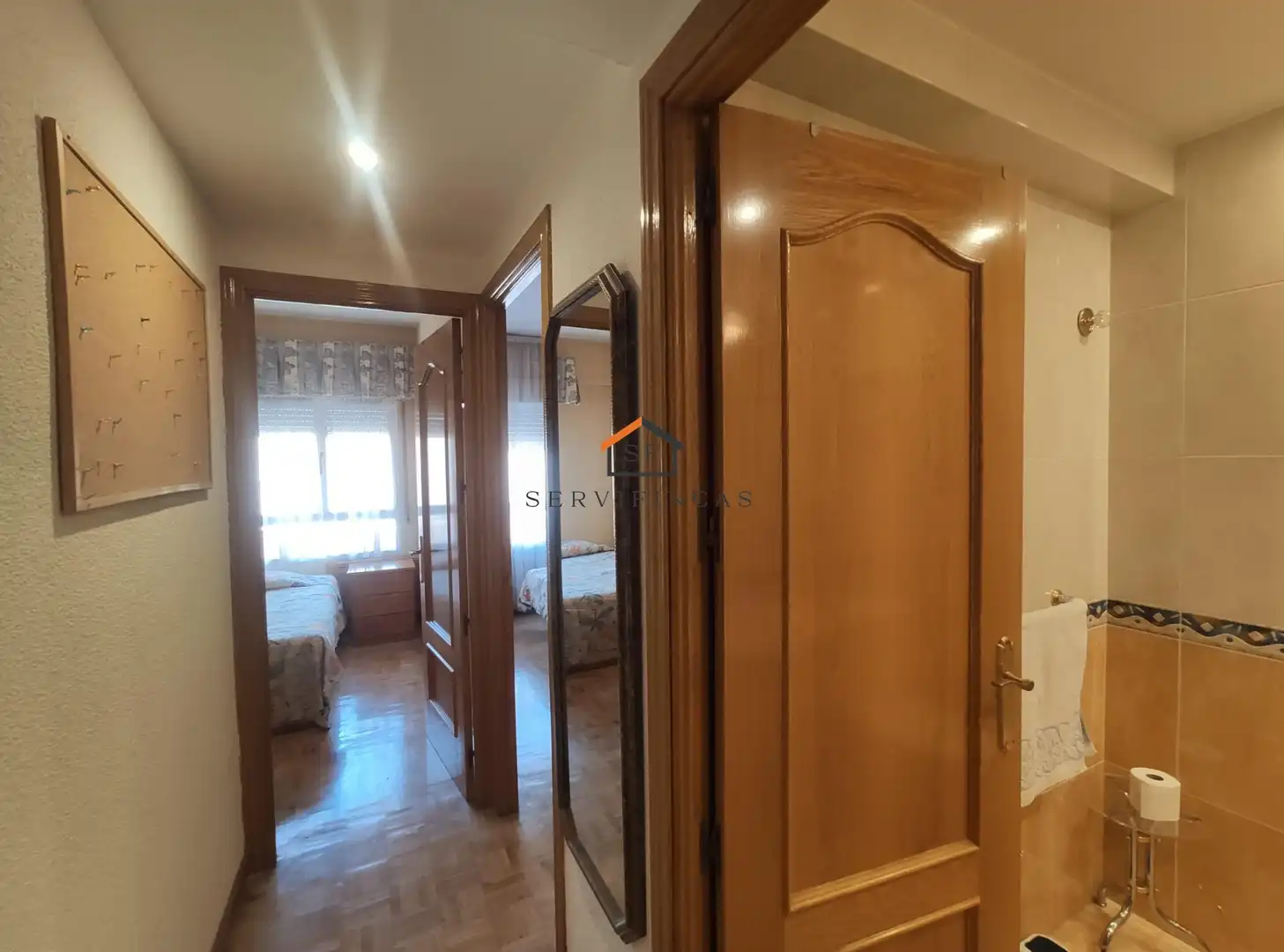 Bedroom of Flat for rent in Madrid  with Air Conditioner, Heating and Parquet flooring