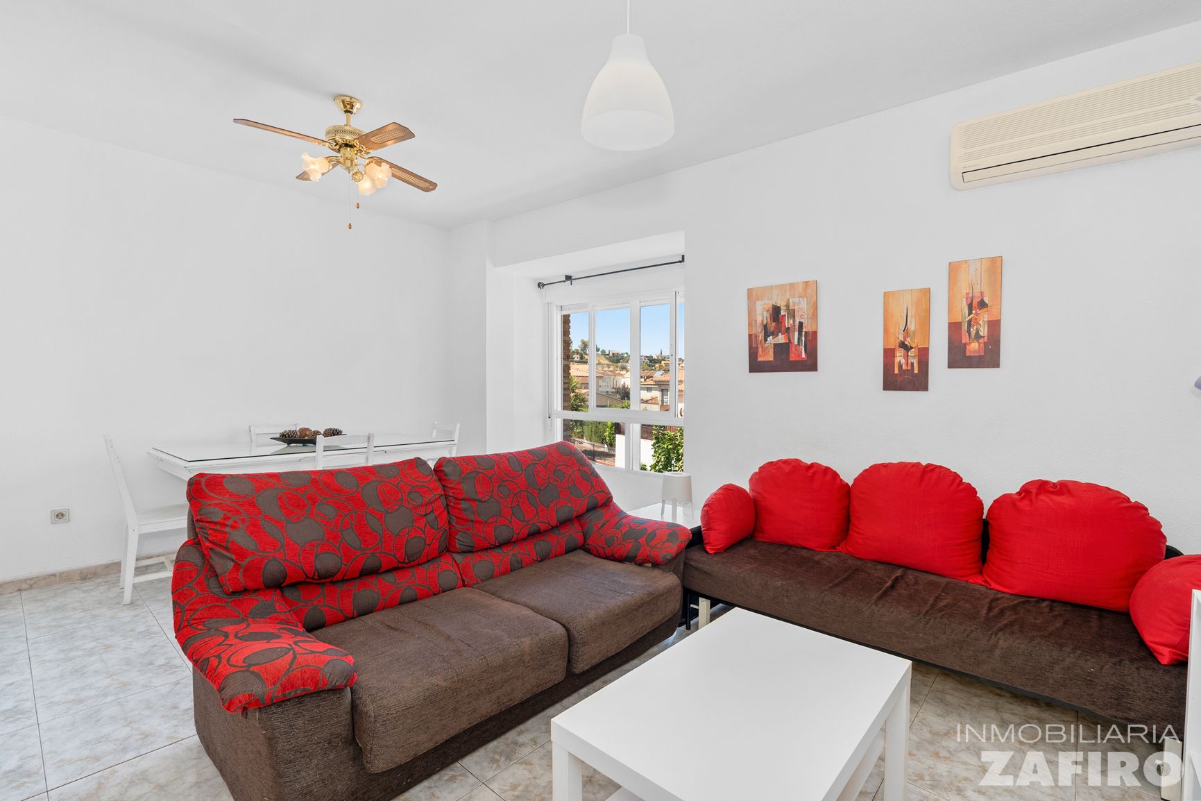 Living room of Flat for sale in Las Gabias  with Air Conditioner, Furnished and Balcony