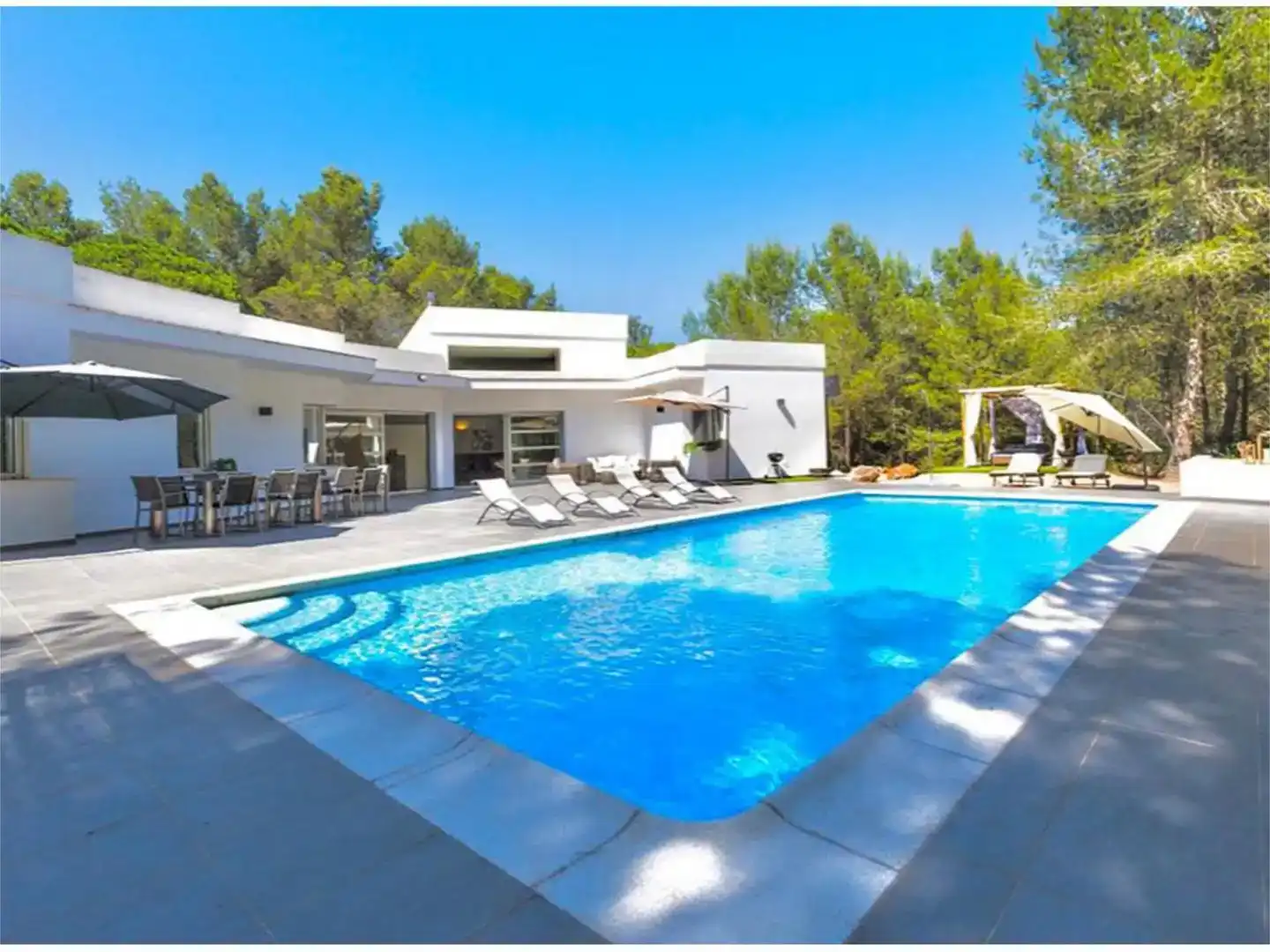 Piscina de Casa o xalet de lloguer en Santa Eulària des Riu amb Aire condicionat i Piscina