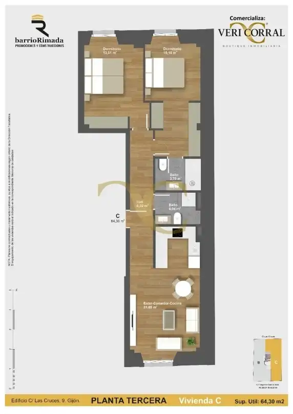 Wohnung mit Aufzug zum Verkauf in Calle de las Cruces, imagen 23