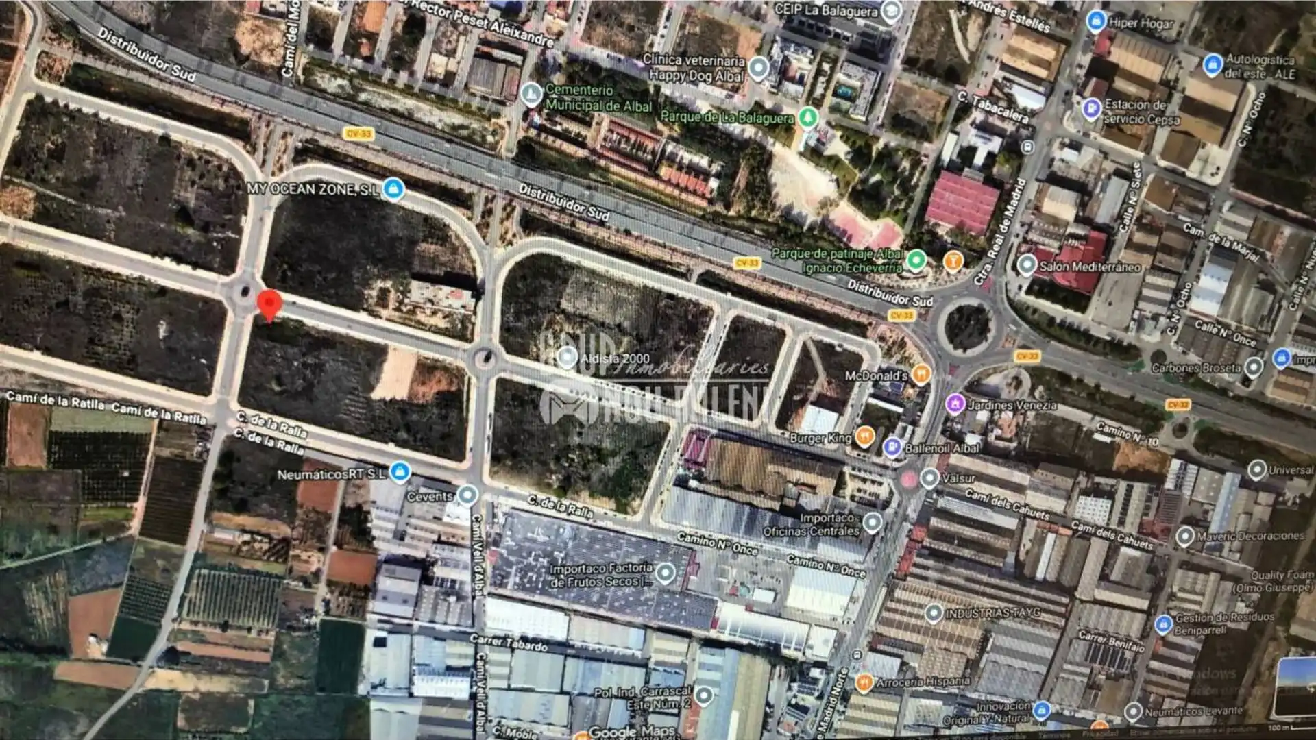 Vista exterior de Terreny industrial de lloguer en Albal