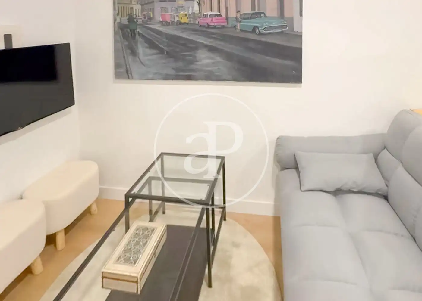 Sala de estar de Piso en venta en  Madrid Capital con Aire acondicionado, Calefacción y Amueblado