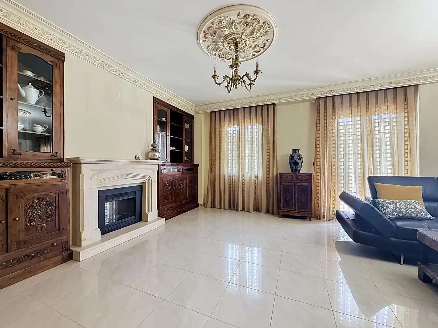 Sala de estar de Casa o chalet en venta en Beneixama con Aire acondicionado, Calefacción y Terraza