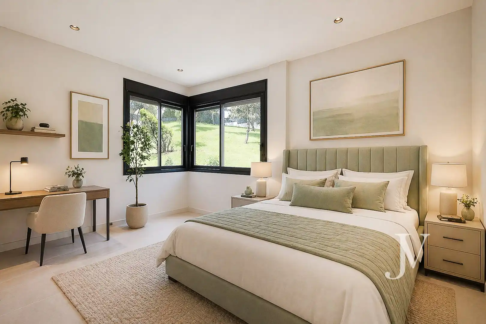 Schlafzimmer von Haus oder Chalet zum Verkauf in Ciudalcampo mit Klimaanlage, Heizung und Privatgarten