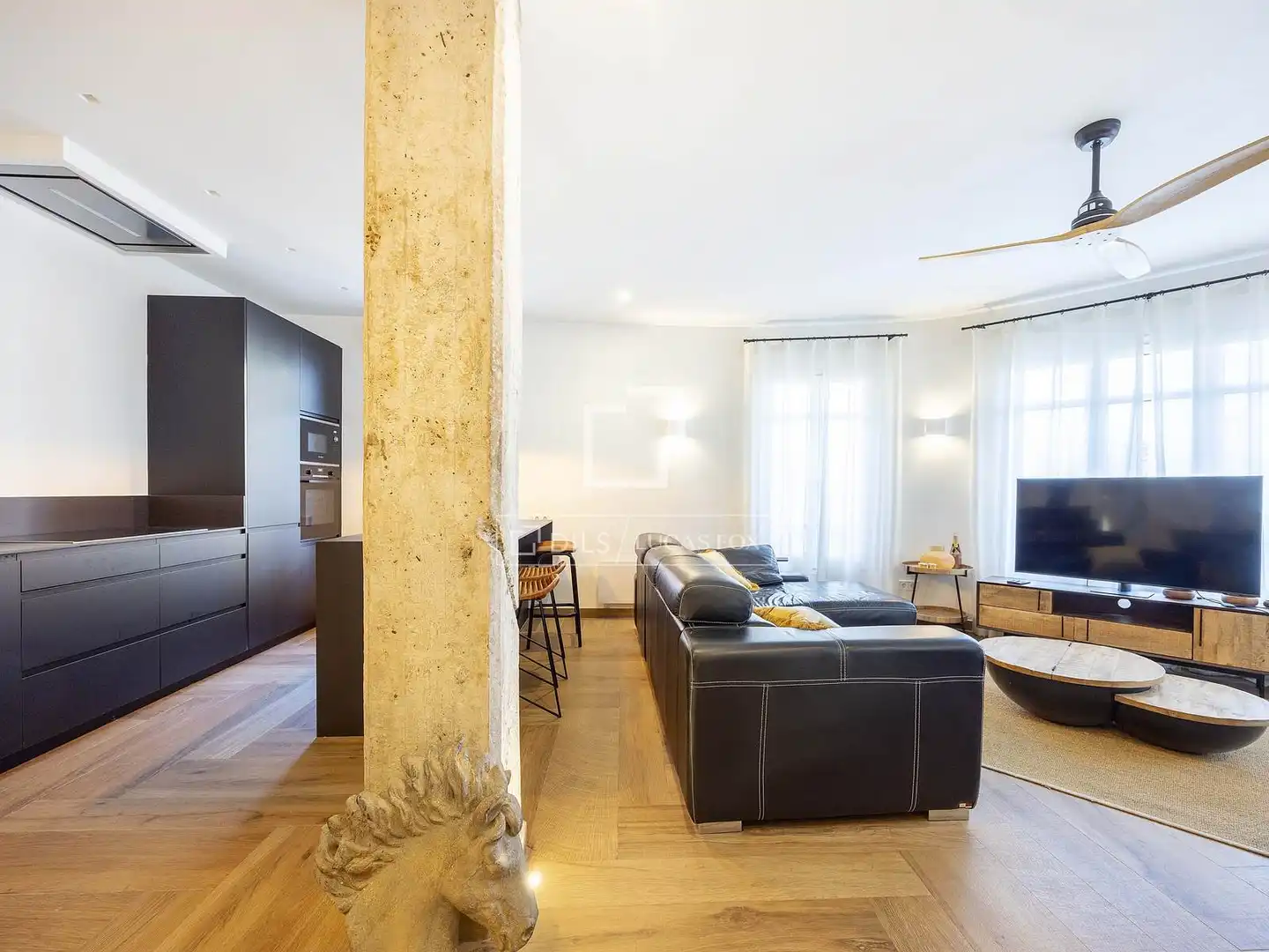 Sala de estar de Piso de alquiler en Valencia con Aire acondicionado, Calefacción y Parquet