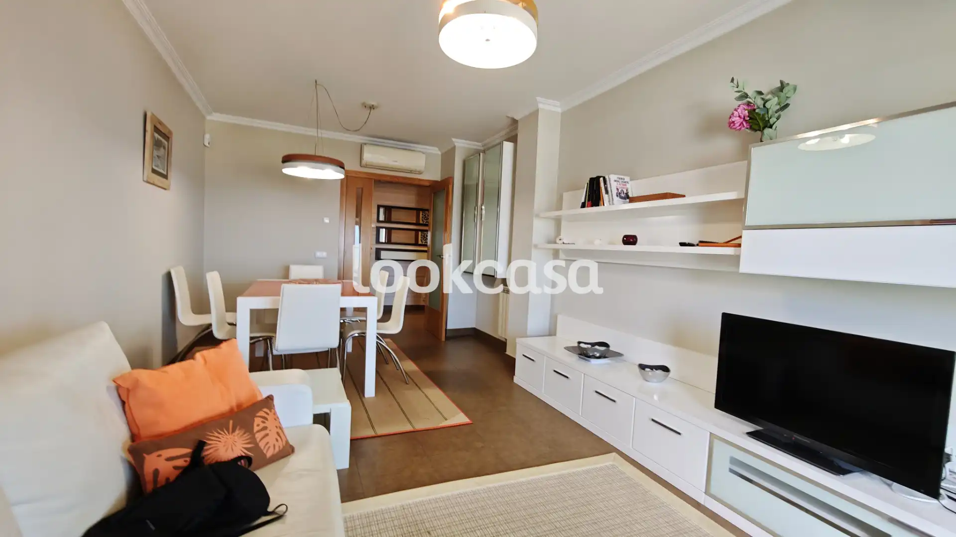 Sala de estar de Ático en venta en Sanxenxo con Aire acondicionado, Calefacción y Parquet
