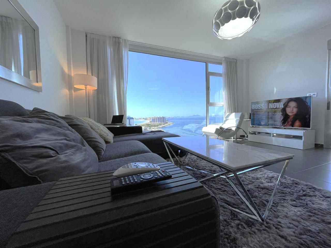 Sala d'estar de Àtic en venda en La Manga del Mar Menor amb Aire condicionat, Calefacció i Terrassa