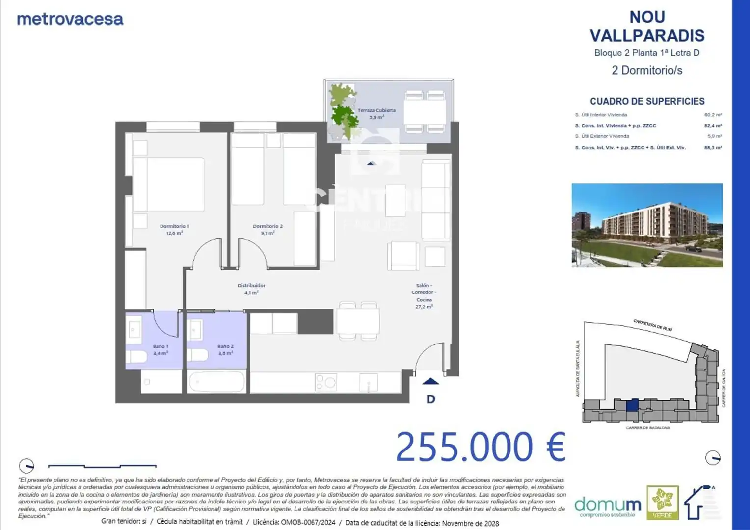 Flat for sale in Terrassa  with Air Conditioner, Heating and Terrace