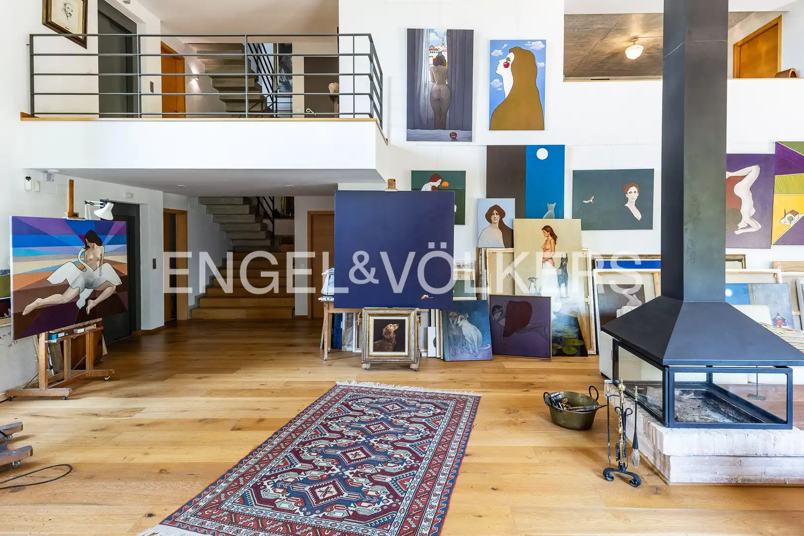 Sala d'estar de Casa adosada en venda en Sant Cugat del Vallès amb Calefacció, Jardí privat i Parquet
