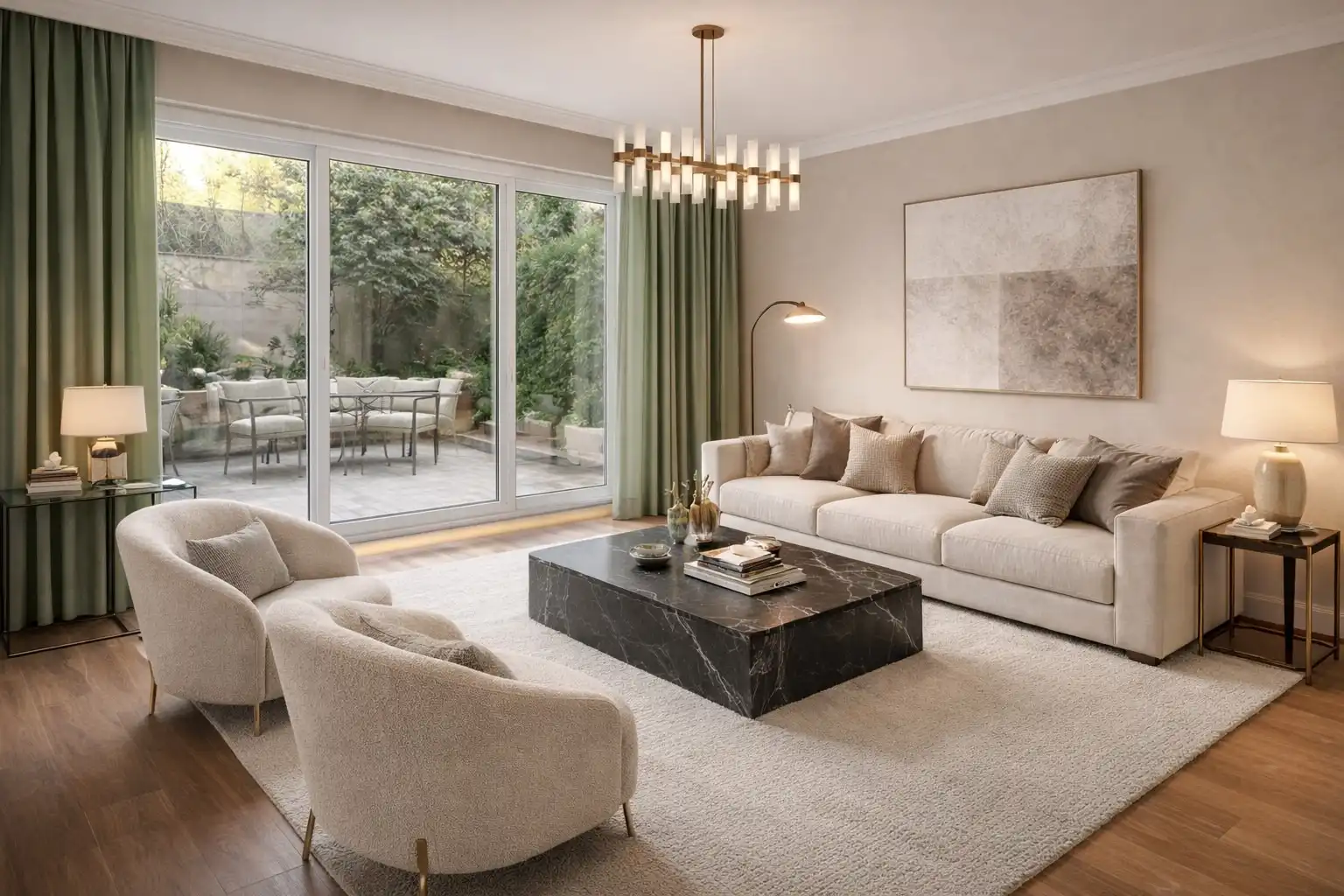 Sala de estar de Casa adosada en venta en Loiu con Calefacción, Jardín privado y Terraza