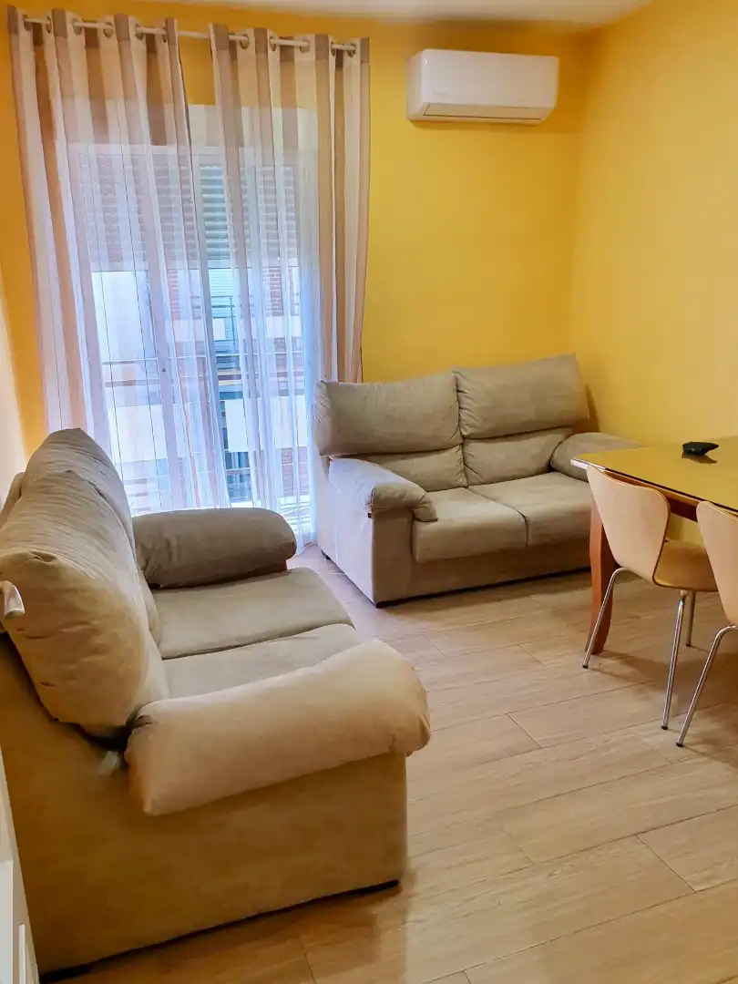 Living room of Flat for rent in  Granada Capital  with Air Conditioner, Heating and Parquet flooring