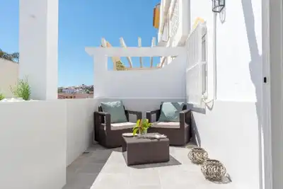 Terraza de Casa adosada en venta en Benalmádena con Aire acondicionado, Calefacción y Jardín privado