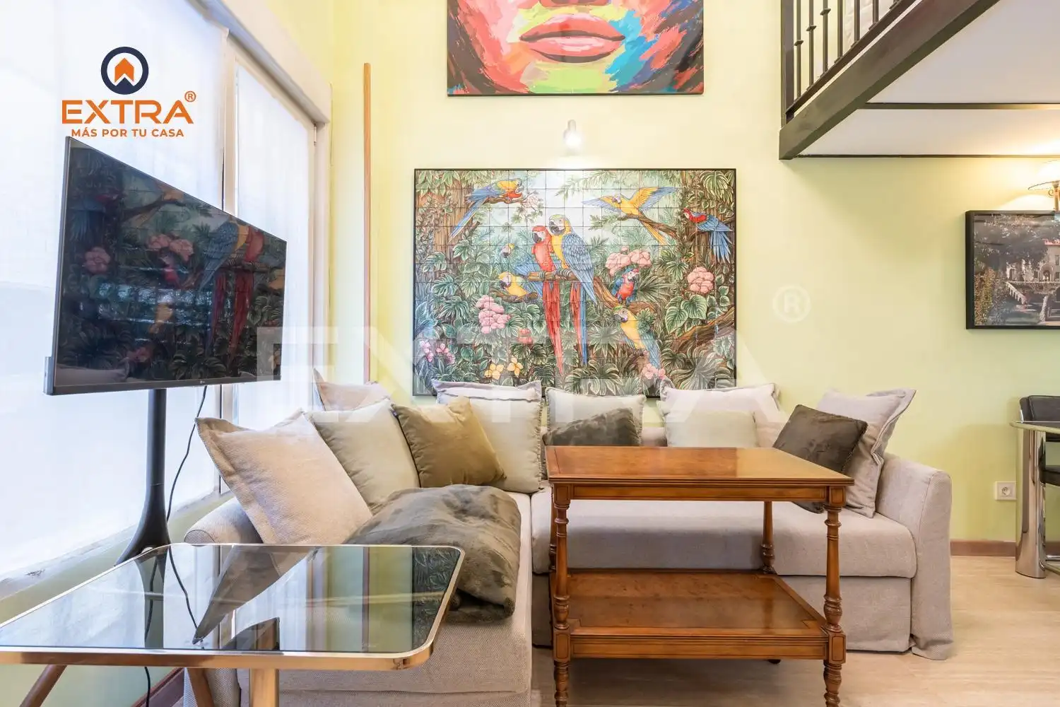 Living room of Ground floor for rent in Madrid  with Heating and Furnished