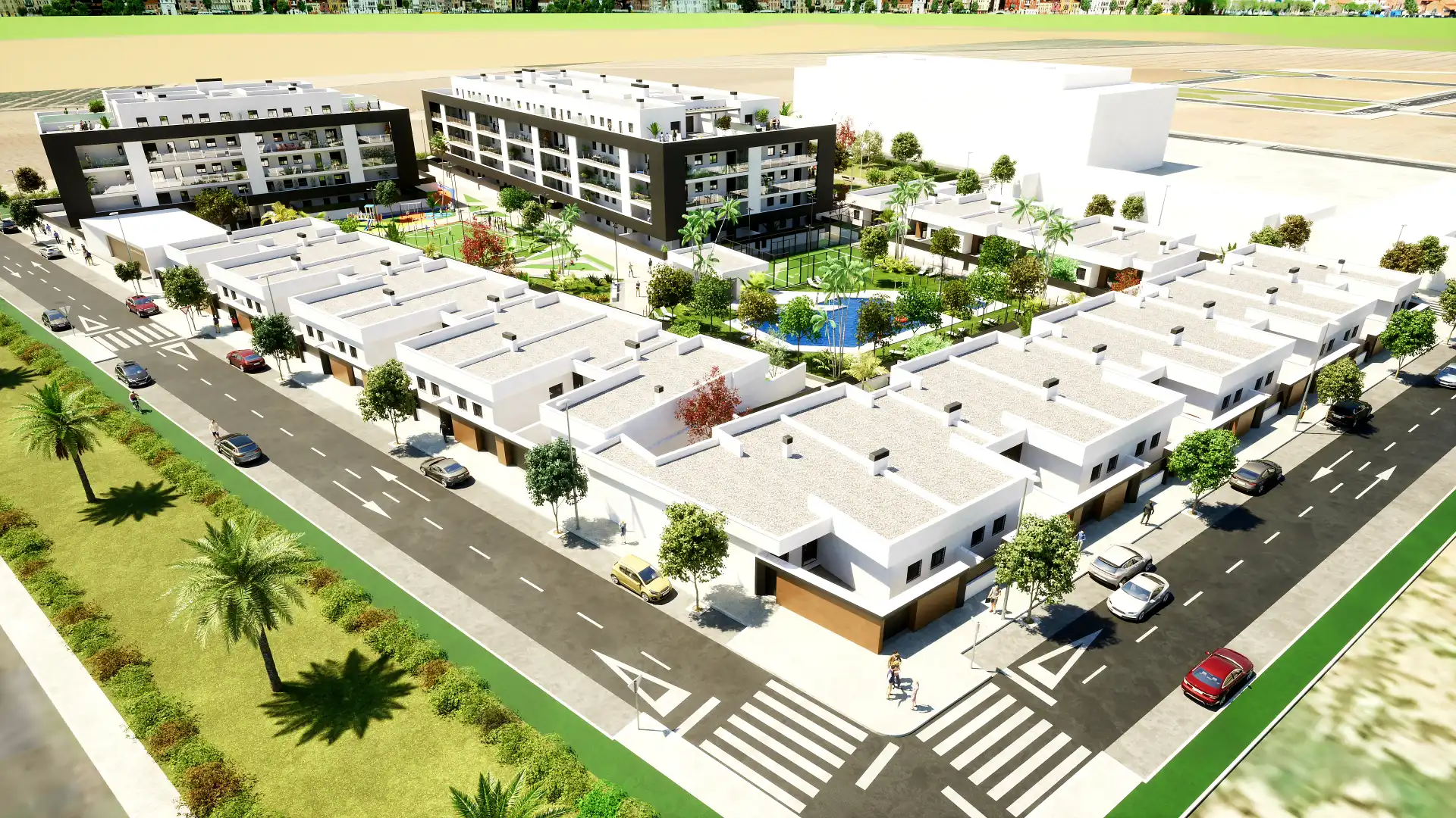 Vista exterior de Pis de lloguer en La Rinconada amb Aire condicionat, Calefacció i Terrassa