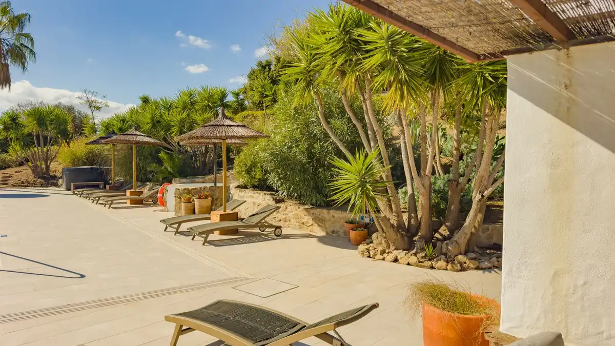 Terrassa de Finca rústica en venda en Villanueva de la Concepción amb Aire condicionat, Jardí privat i Terrassa