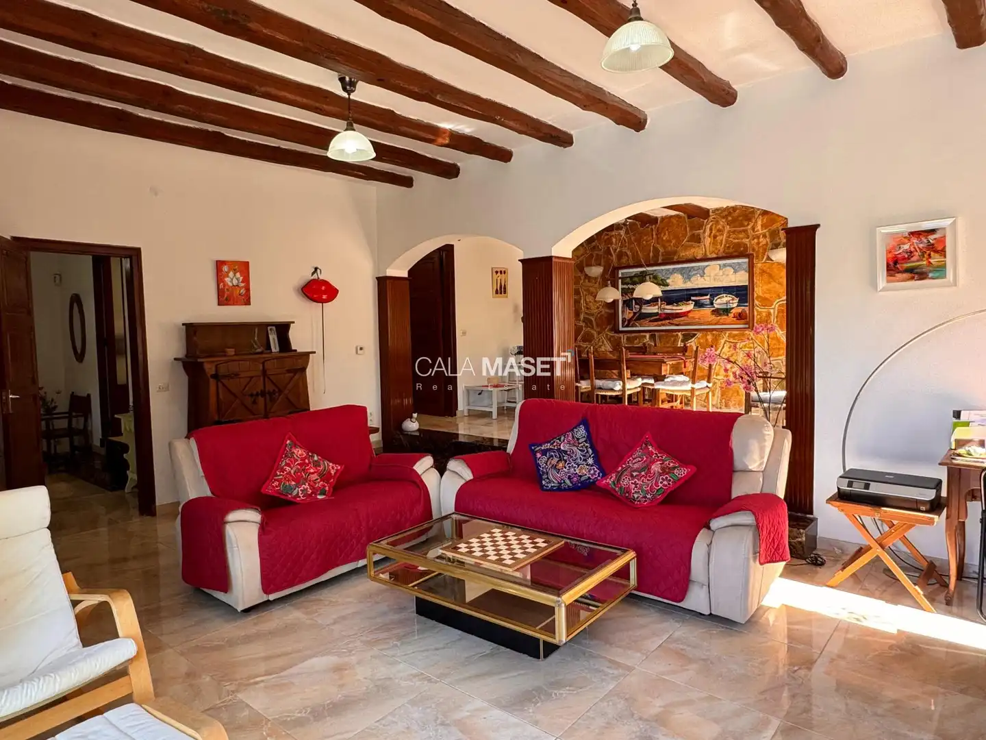 Sala d'estar de Casa o xalet en venda en Castell d'Aro, Platja d'Aro i s'Agaró amb Calefacció, Jardí privat i Terrassa