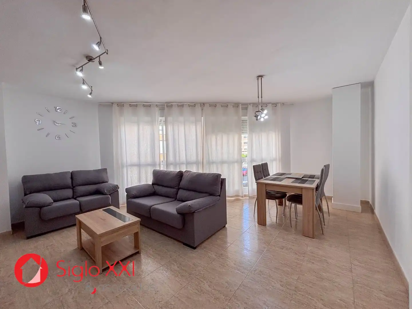 Sala d'estar de Pis de lloguer en Burriana / Borriana amb Aire condicionat i Moblat