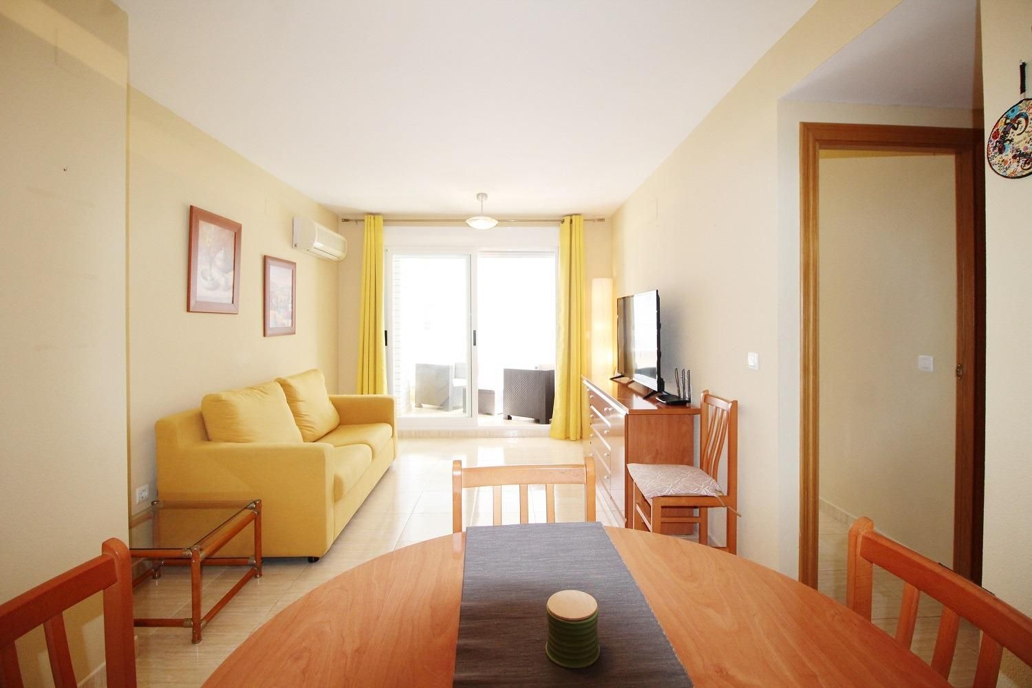 Living room of Apartment for sale in Oropesa del Mar / Orpesa  with Air Conditioner, Private garden and Terrace