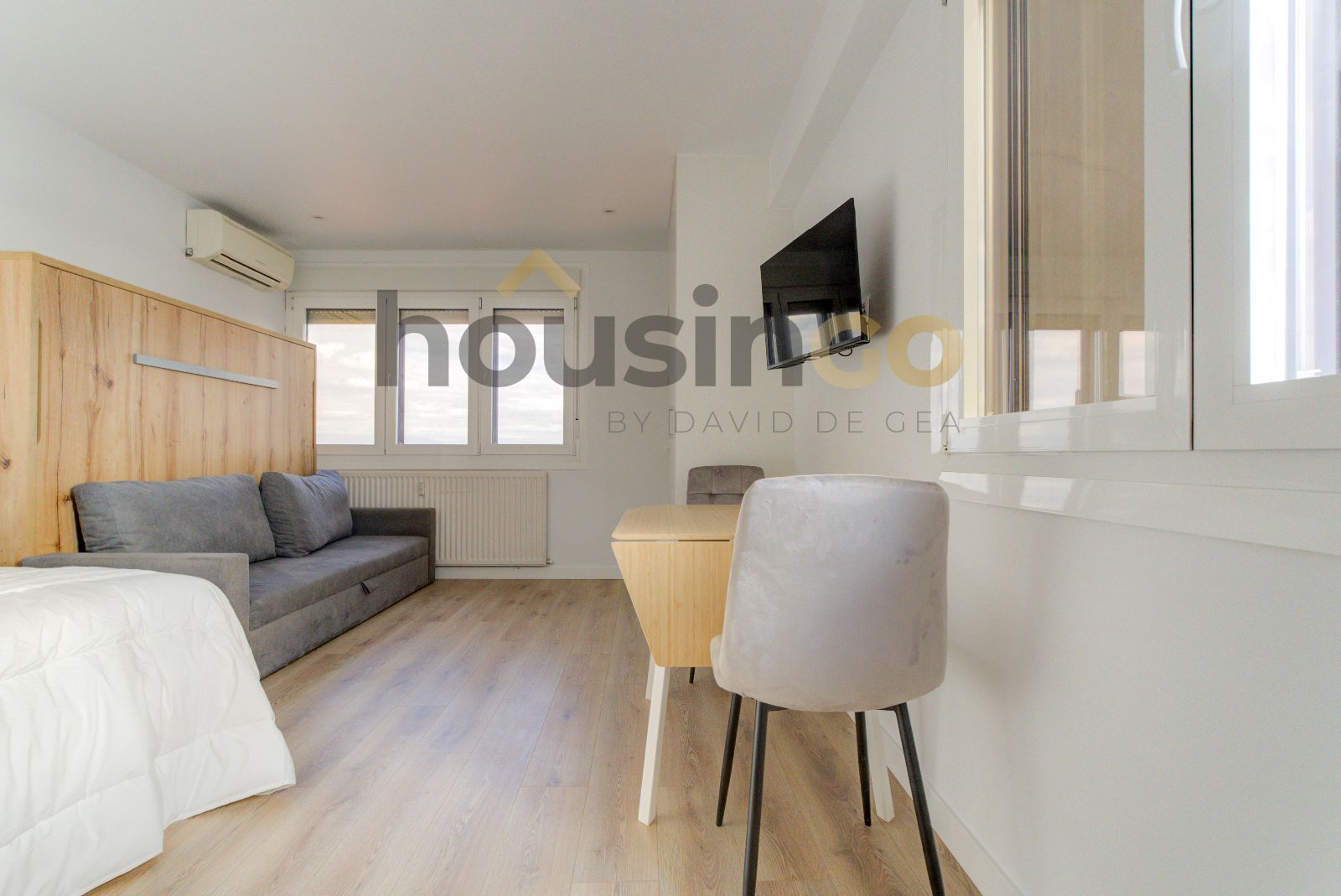 Bedroom of Apartment to rent in  Madrid Capital  with Air Conditioner, Heating and Furnished