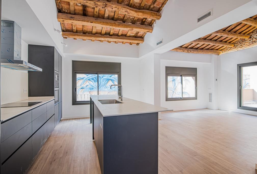 Kitchen of Attic to rent in Sabadell  with Air Conditioner, Heating and Terrace
