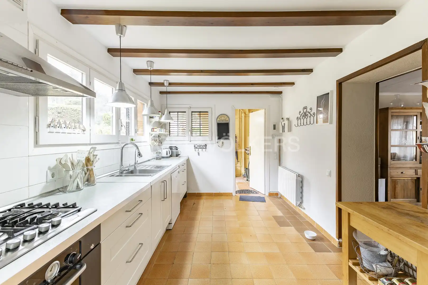 Cocina de Finca rústica en venta en Arenys de Munt con Aire acondicionado, Calefacción y Jardín privado