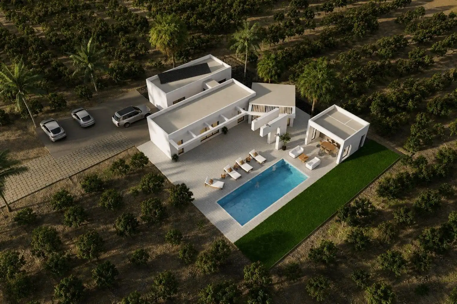 Vista exterior de Casa o chalet en venta en Benejúzar con Jardín privado, Terraza y Piscina