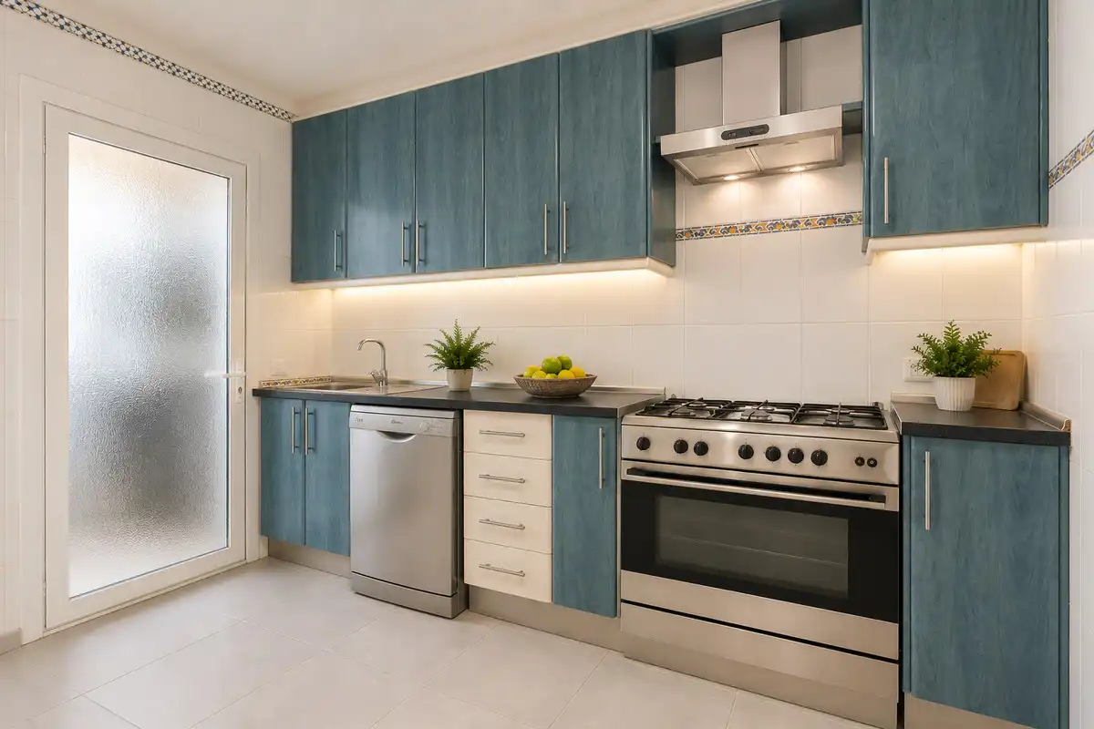 Cocina de Piso en venta en Santa Eulària des Riu con Aire acondicionado, Calefacción y Terraza