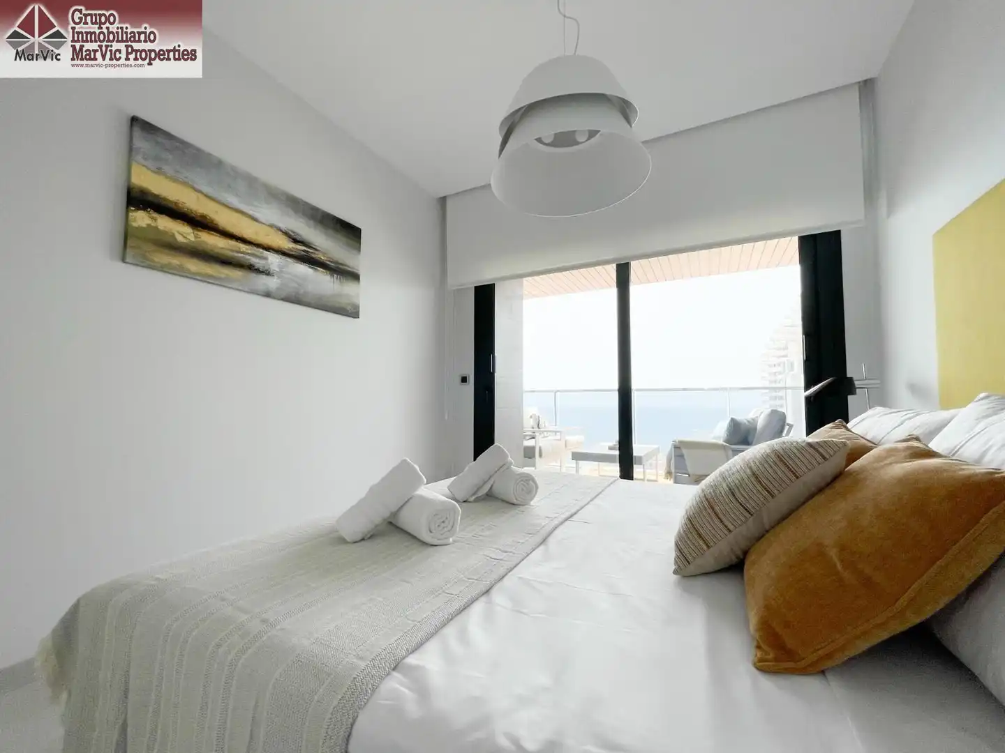 Schlafzimmer von Wohnung zum Verkauf in Benidorm mit Terrasse, Möbliert und Gemeinschaftspool