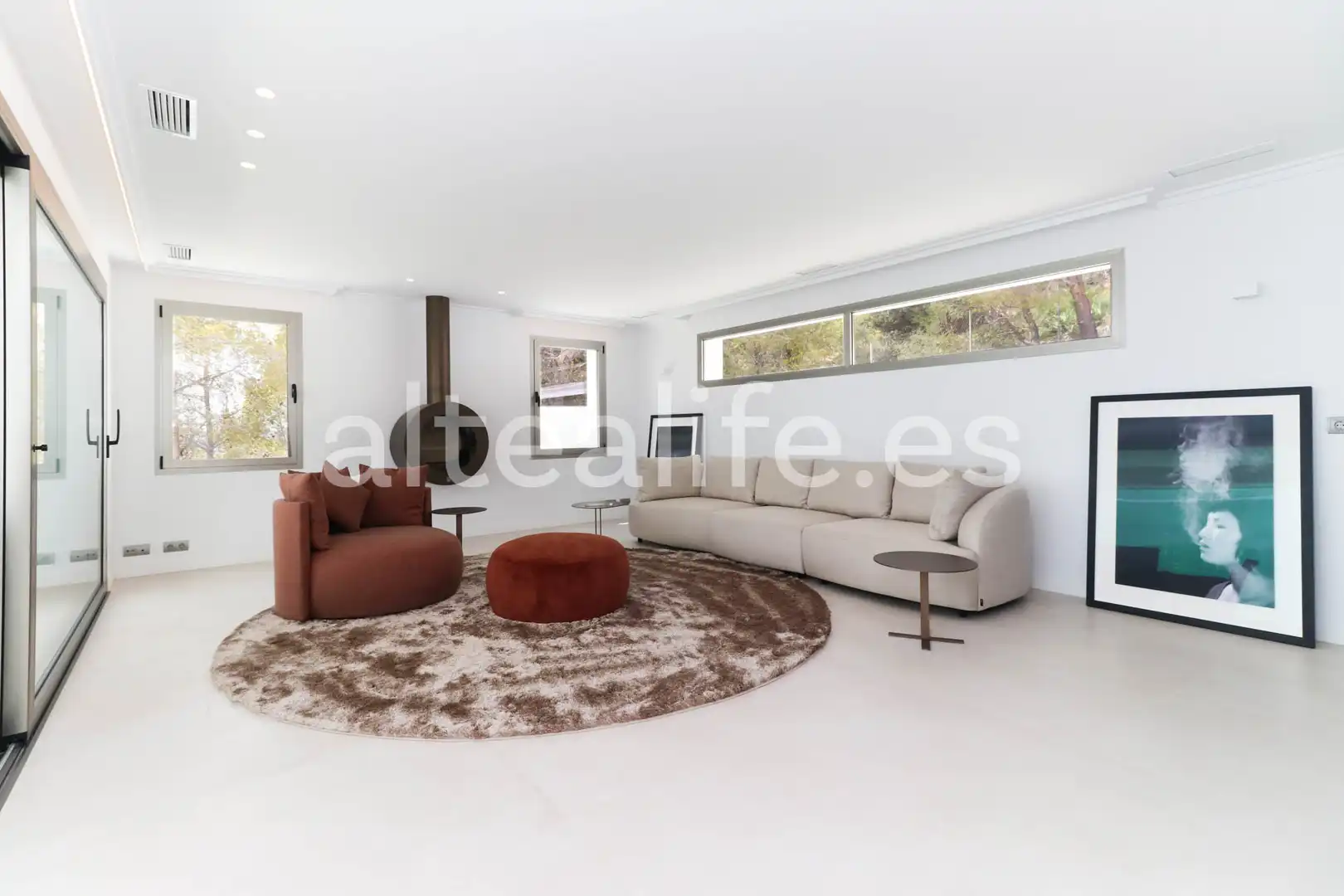 Sala de estar de Casa o chalet en venta en Altea con Aire acondicionado, Jardín privado y Terraza