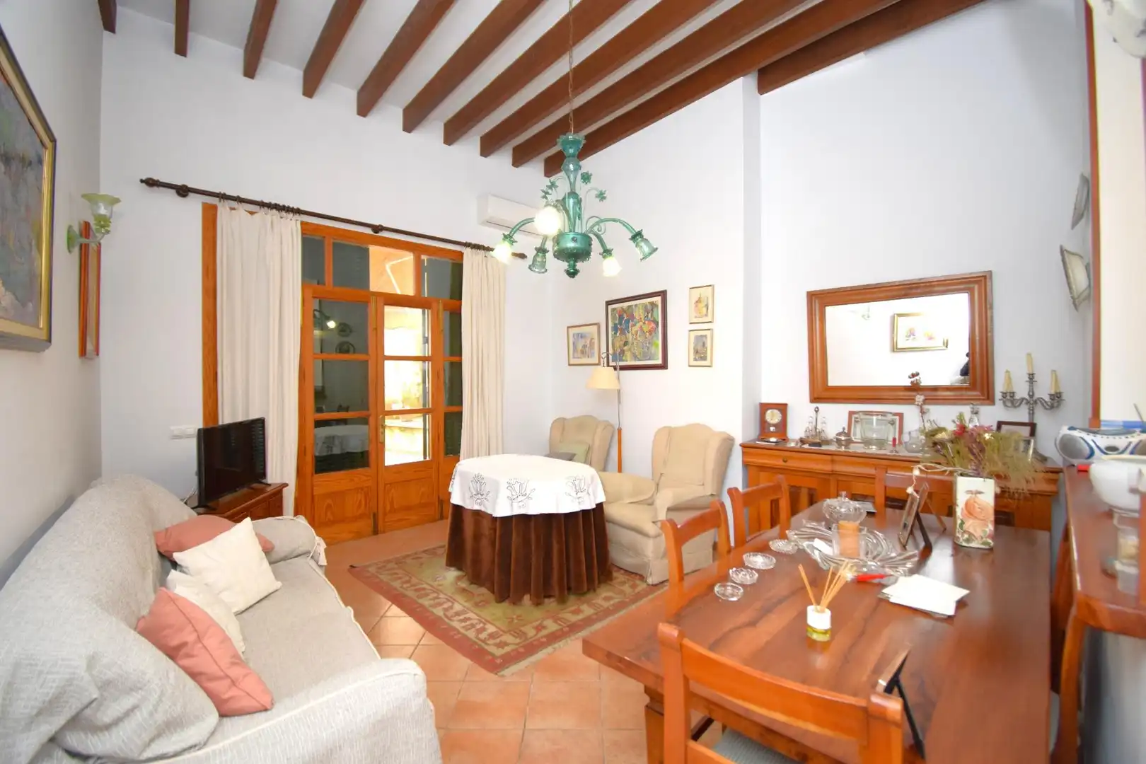 Sala de estar de Casa o chalet en venta en Pollença con Aire acondicionado, Amueblado y Balcón