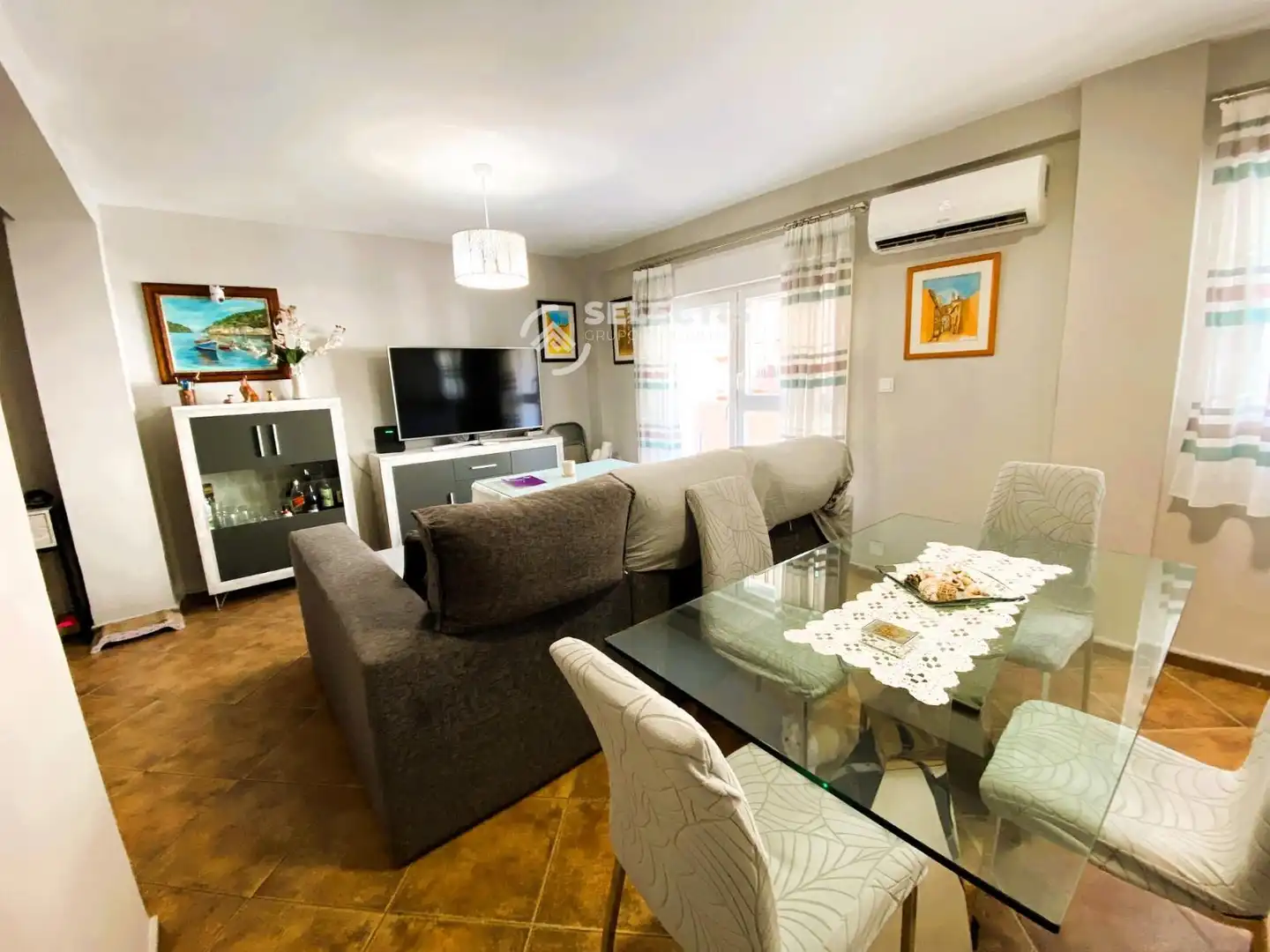 Sala de estar de Piso en venta en Huelva con Aire acondicionado, Terraza y Balcón