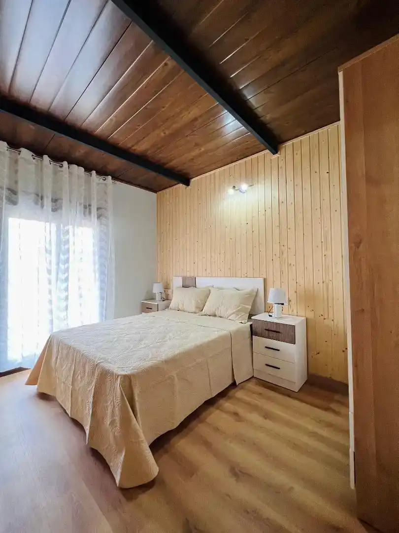 Schlafzimmer von Haus oder Chalet zur Miete in Vejer de la Frontera mit Klimaanlage, Privatgarten und Parkett