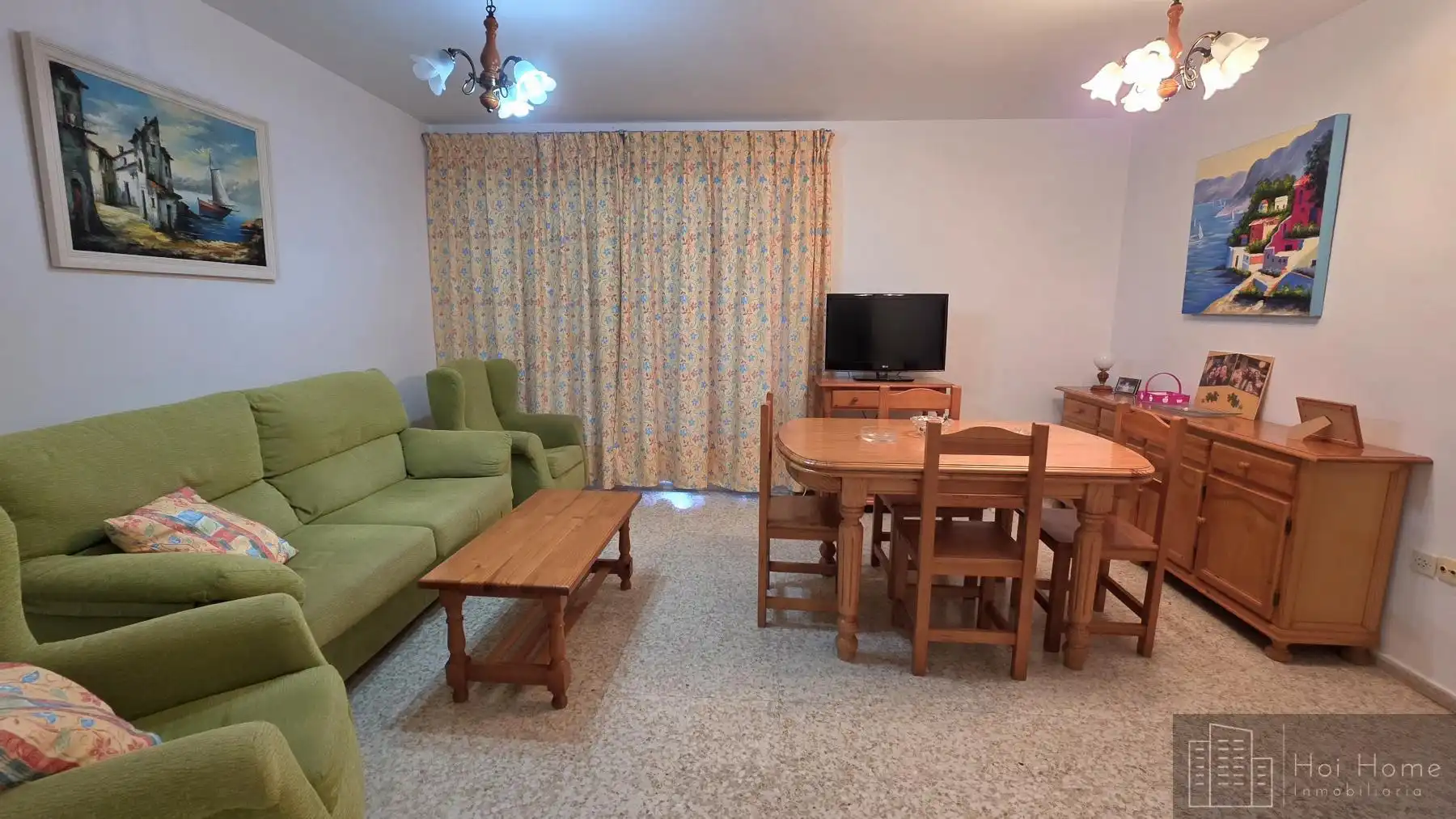 Sala de estar de Piso en venta en El Puerto de Santa María con Terraza, Amueblado y Alarma
