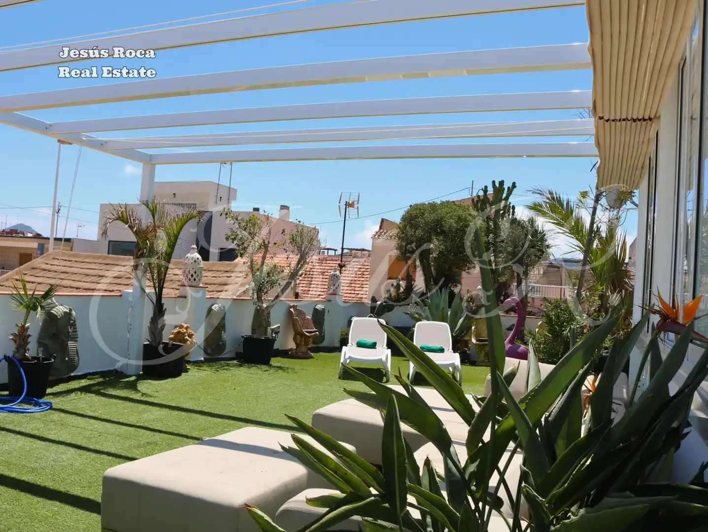 Terrasse von Einfamilien-Reihenhaus zum Verkauf in Cartagena mit Klimaanlage, Heizung und Terrasse