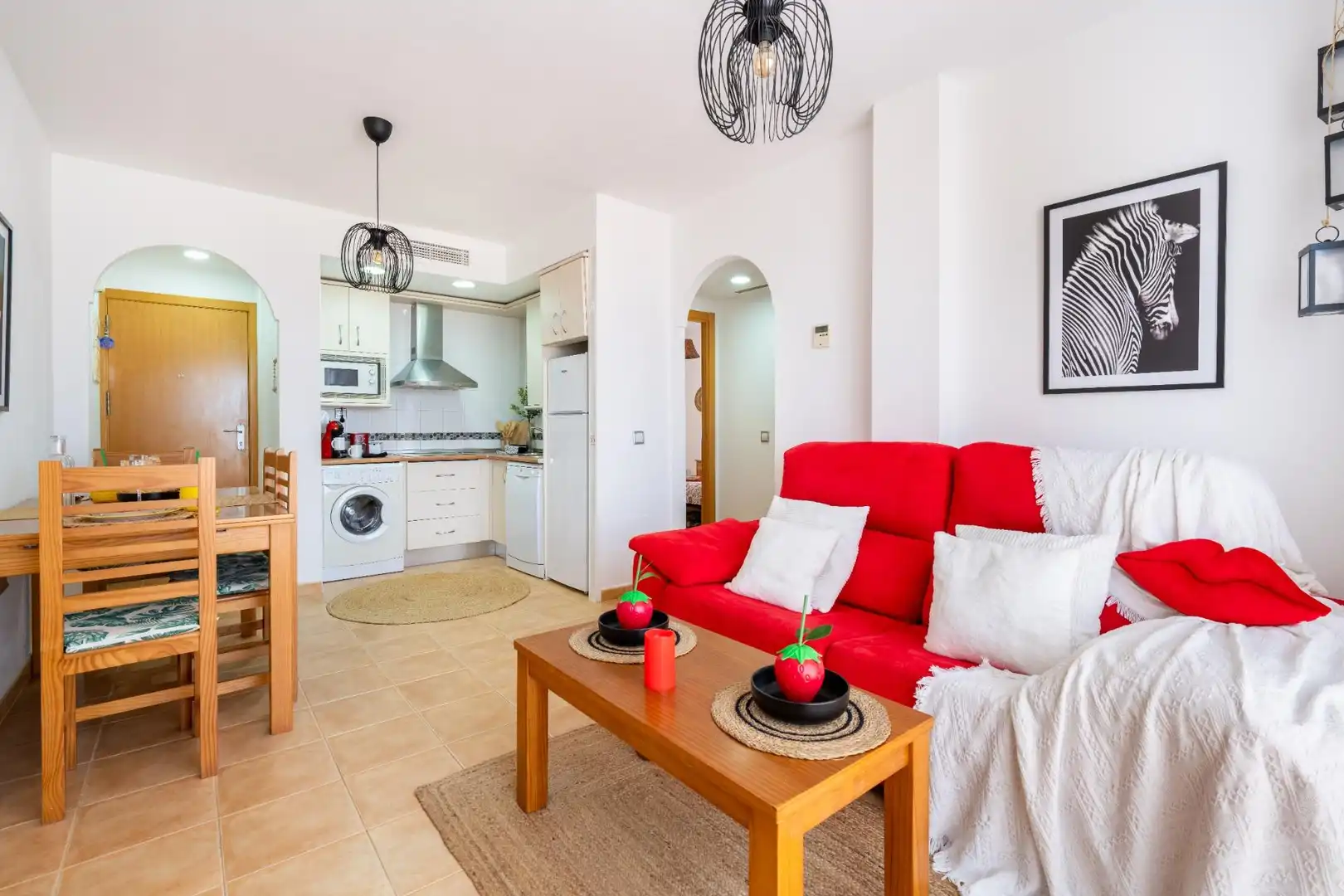 Wohnzimmer von Maisonette zum Verkauf in Mojácar mit Klimaanlage, Privatgarten und Terrasse