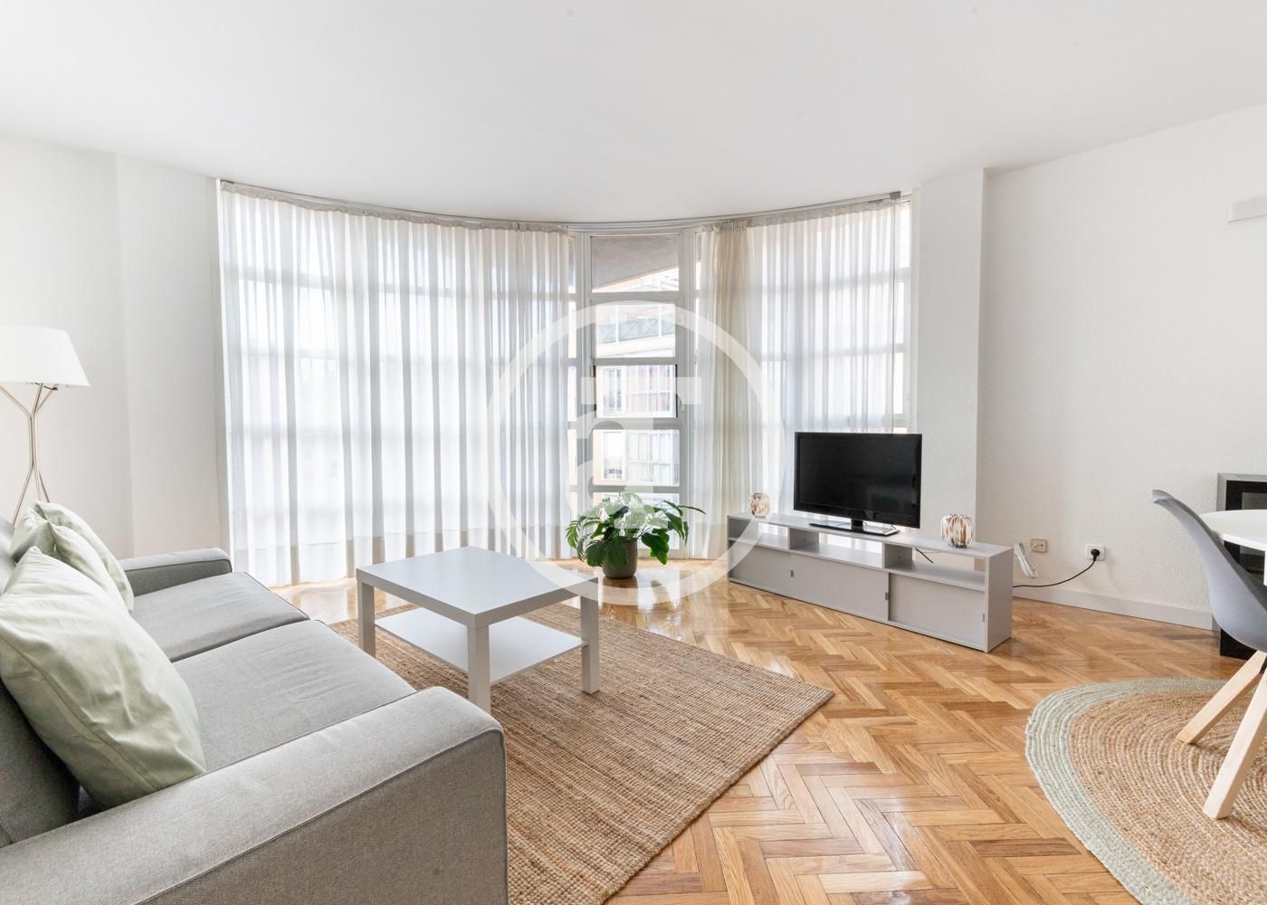 Sala d'estar de Pis de lloguer en  Madrid Capital amb Calefacció, Moblat i Forn