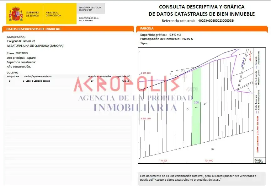 Terreni e lotti in vendita a Uña de Quintana
